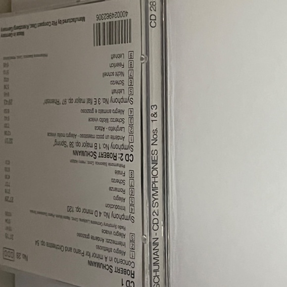 Robert Schumann Piano Concerto A Minor Symphonies No 4 & 1 & 3 CD - Picture 5 of 5